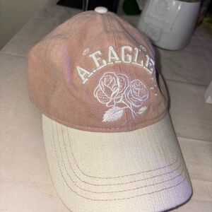 American Eagle Outfitters Pink and Cream Hat